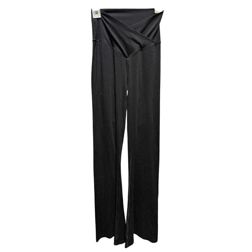OFFLINE By Aerie Crossover Flare Leggings Womens S Black Excellent High Rise